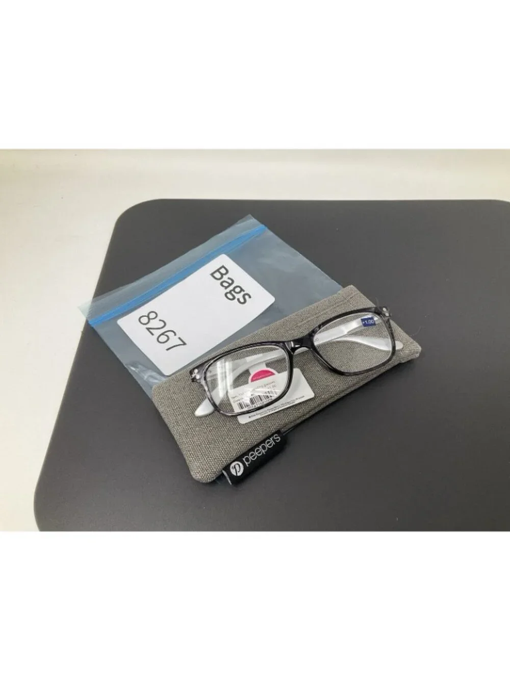 Peepers swank Readers +1.00 in Silver Tortoise Shell w Soft Case reading glasses